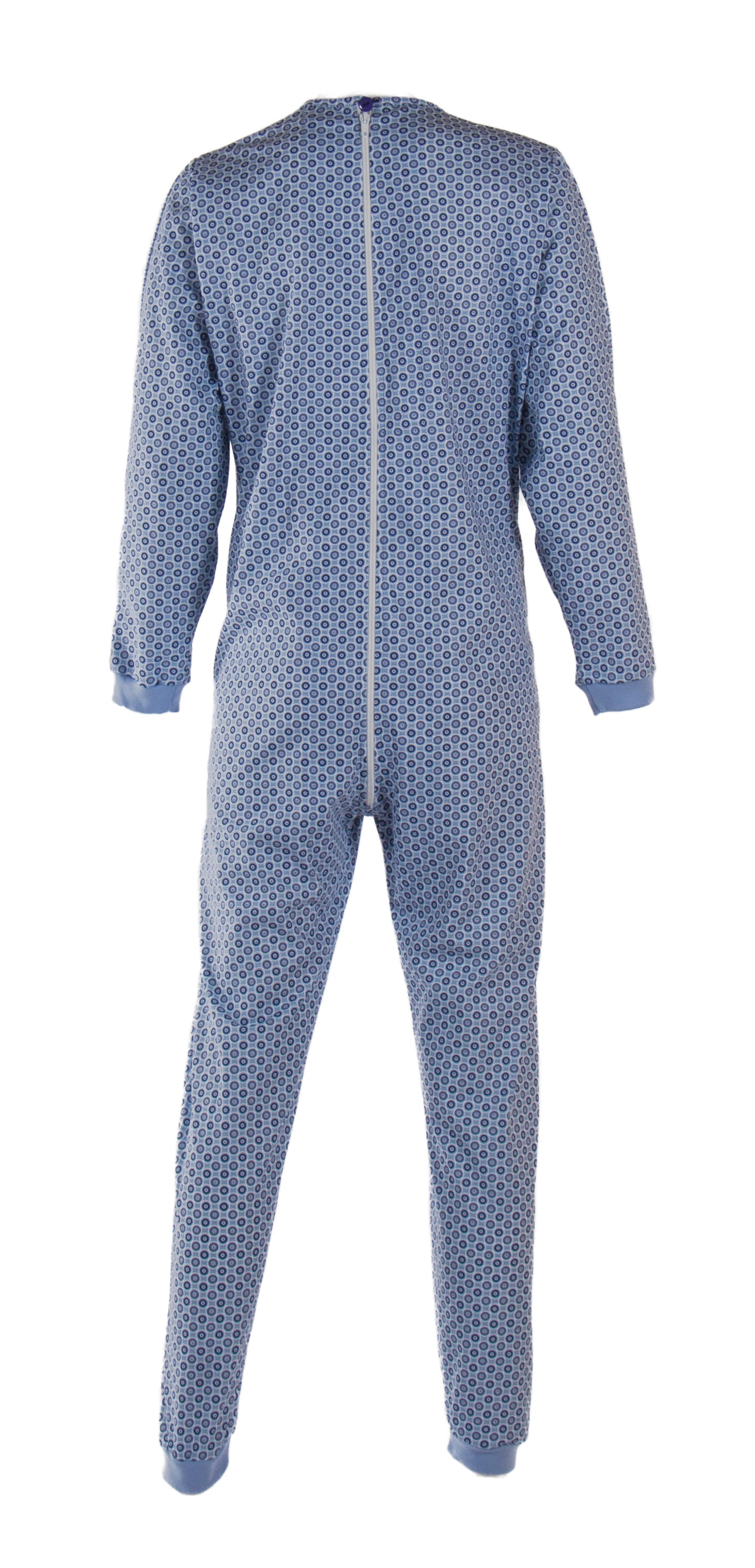 Tuta intera con cerniera posteriore manica Lunga e pantalone Lungo fantasia Circle  Blue | Linea Invernale