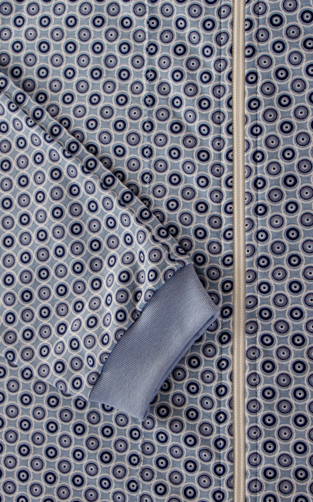 Tuta intera con cerniera posteriore manica Lunga e pantalone Lungo fantasia Circle  Blue | Linea Classica