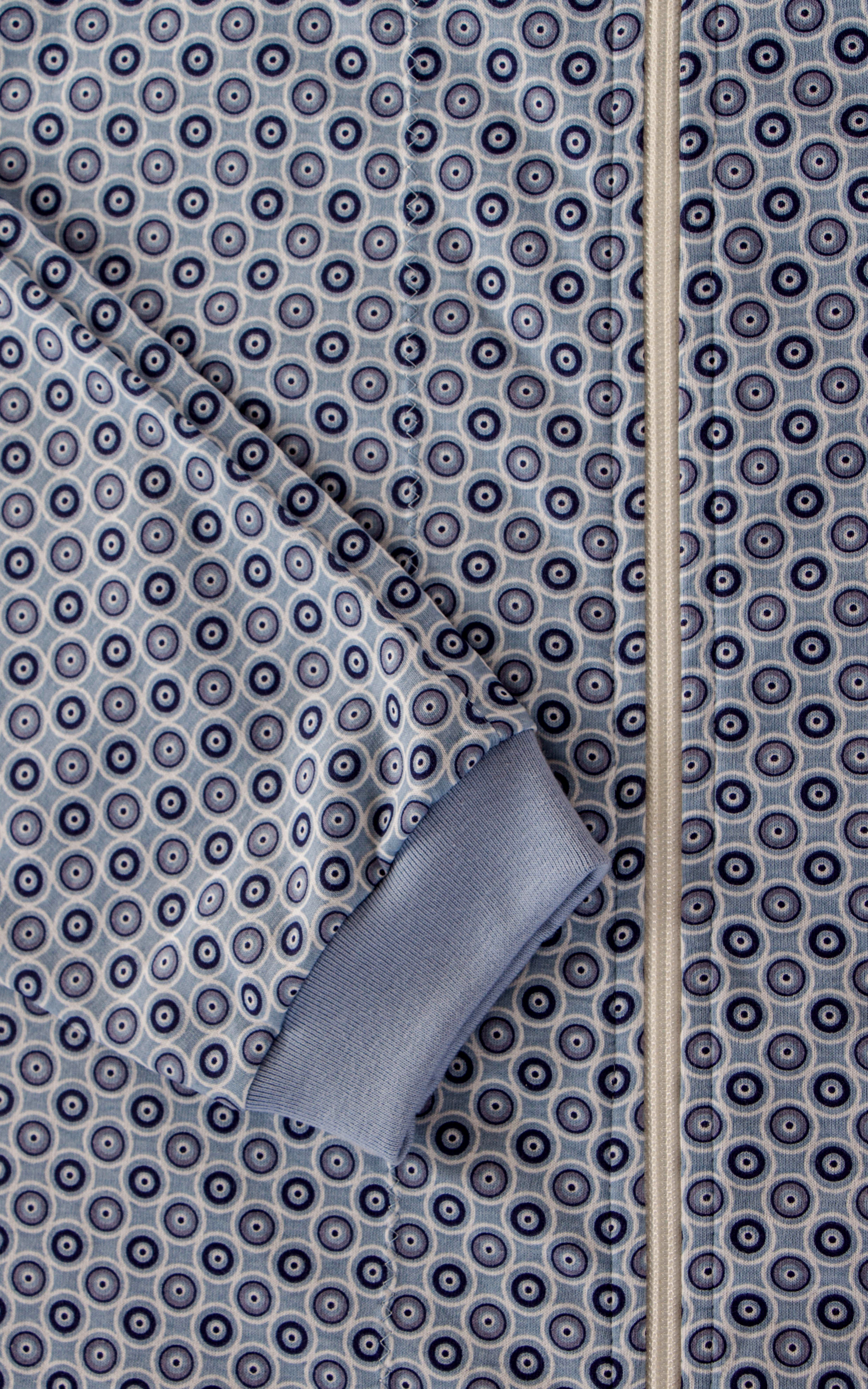 Tuta intera con cerniera posteriore manica Lunga e pantalone Lungo fantasia Circle  Blue | Linea Classica