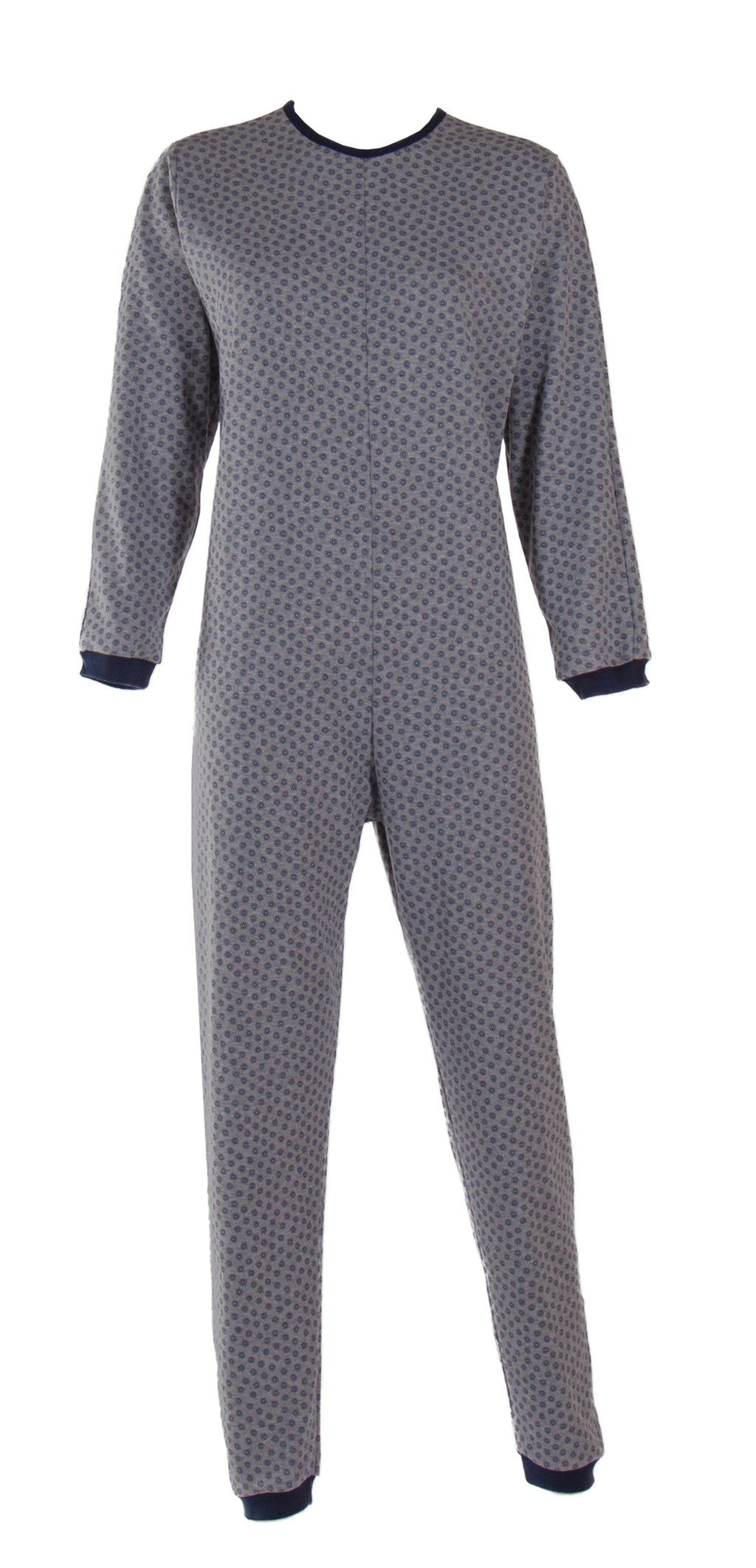 Tuta intera con cerniera posteriore manica Lunga e pantalone Lungo fantasia Tondino  Blue | Linea Invernale