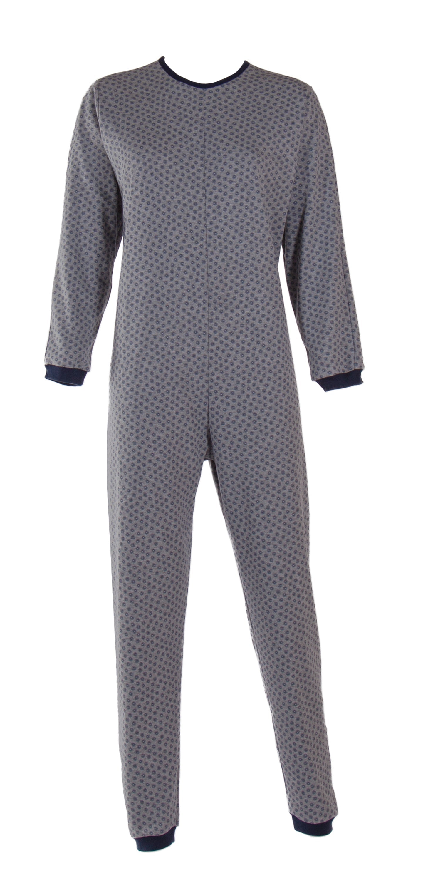 Tuta intera con cerniera posteriore manica Lunga e pantalone Lungo fantasia Tondino  Blue | Linea Invernale