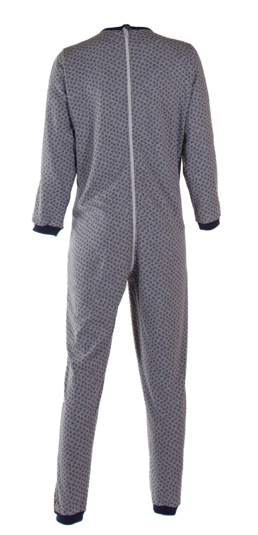 Tuta intera con cerniera posteriore manica Lunga e pantalone Lungo fantasia Tondino  Blue | Linea Invernale