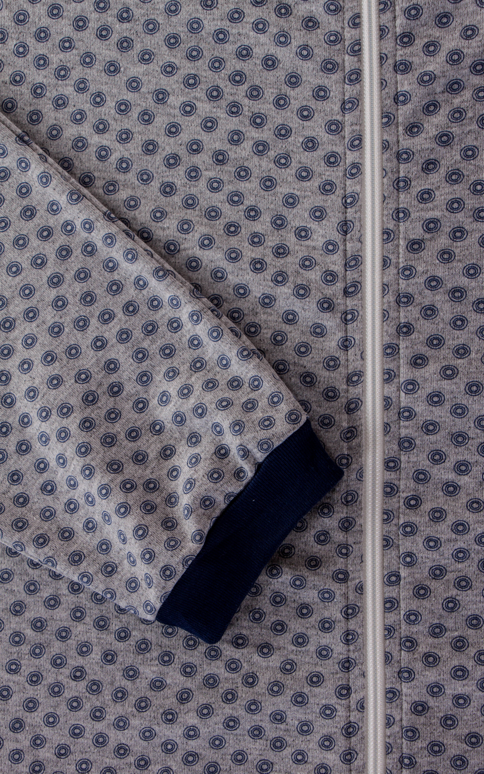 Tuta intera con cerniera posteriore manica Lunga e pantalone Lungo fantasia Tondino  Blue | Linea Invernale