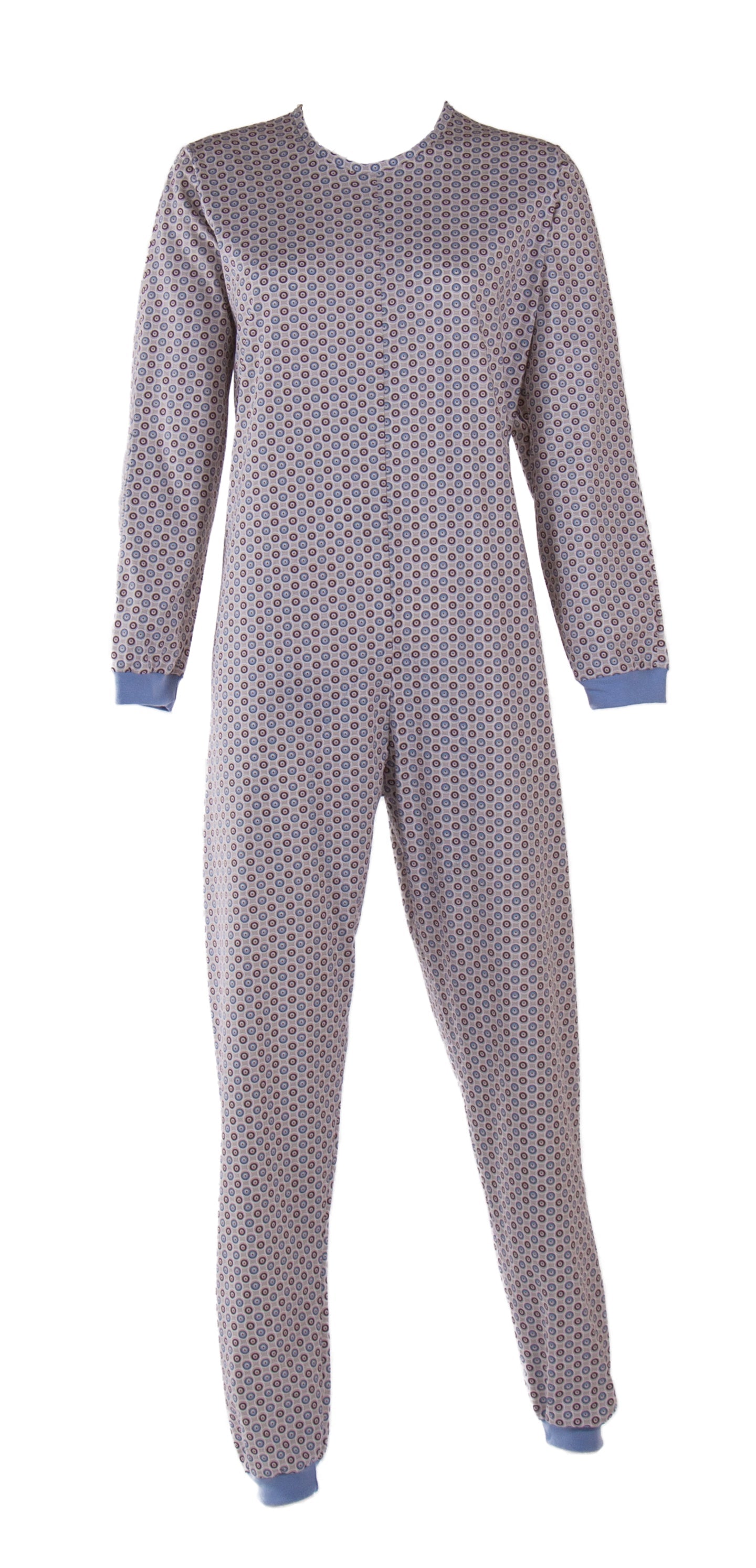 Tuta intera con cerniera posteriore manica Lunga e pantalone Lungo fantasia Circle  Beige | Linea Classica