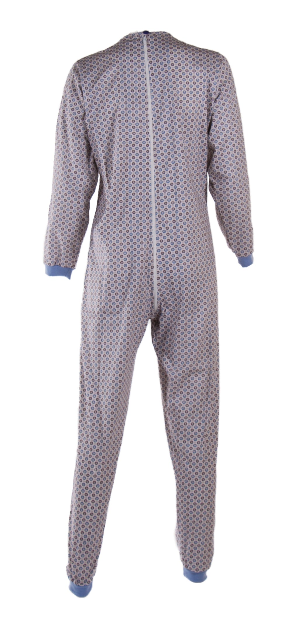Tuta intera con cerniera posteriore manica Lunga e pantalone Lungo fantasia Circle  Beige | Linea Classica
