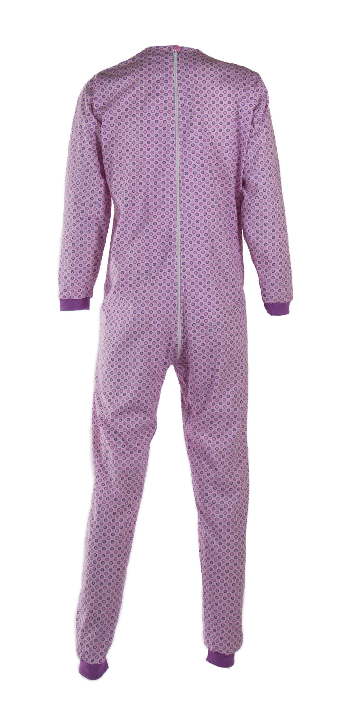 Tuta intera con cerniera posteriore manica Lunga e pantalone Lungo fantasia Circle  Rosa | Linea Invernale