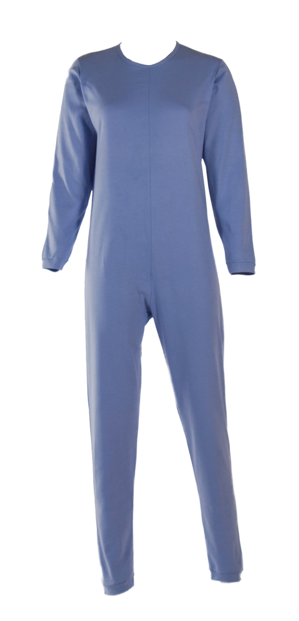Tuta intera con cerniera posteriore manica Lunga e pantalone Lungo fantasia Tinta Unita Azzurro | Linea Classica