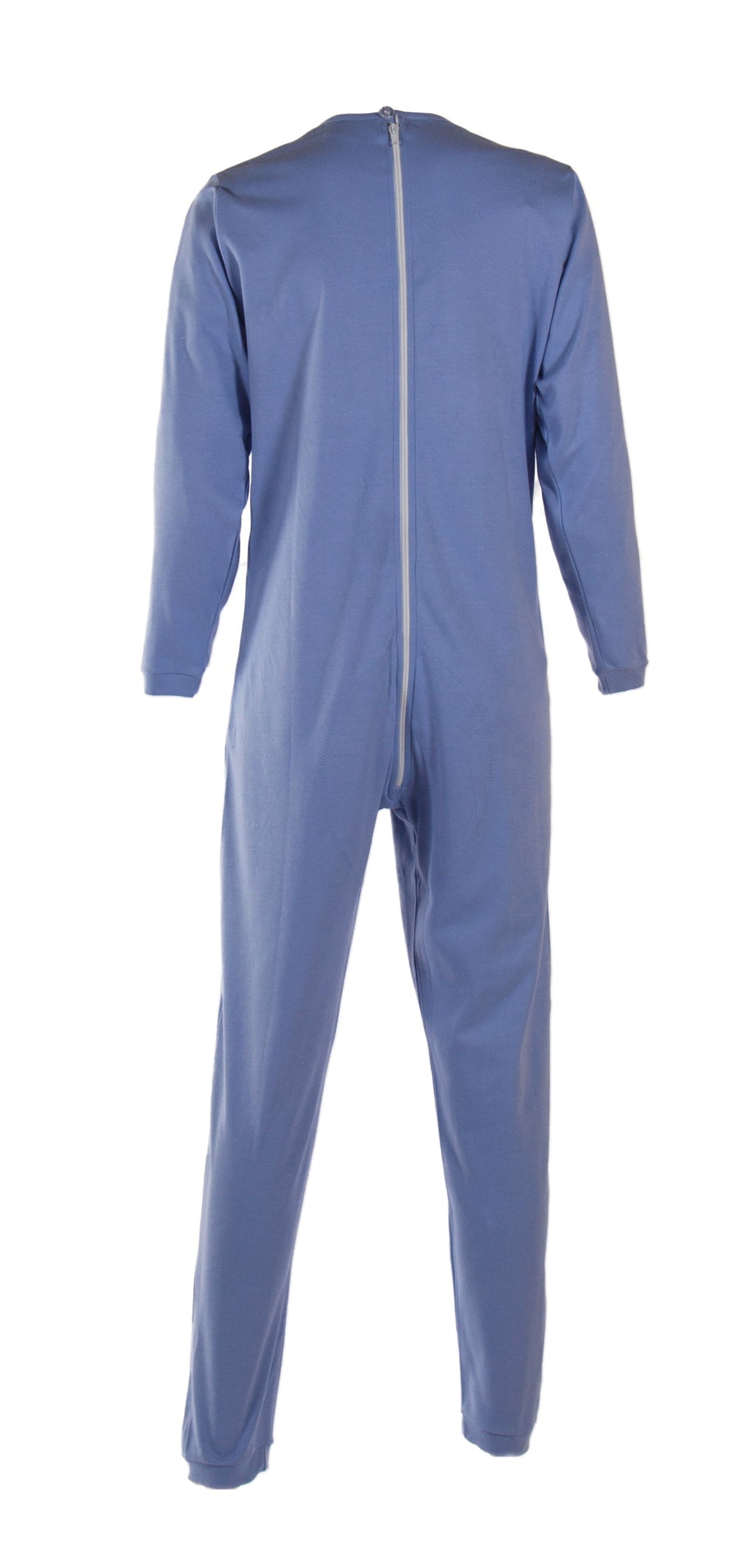 Tuta intera con cerniera posteriore manica Lunga e pantalone Lungo fantasia Tinta Unita Azzurro | Linea Classica