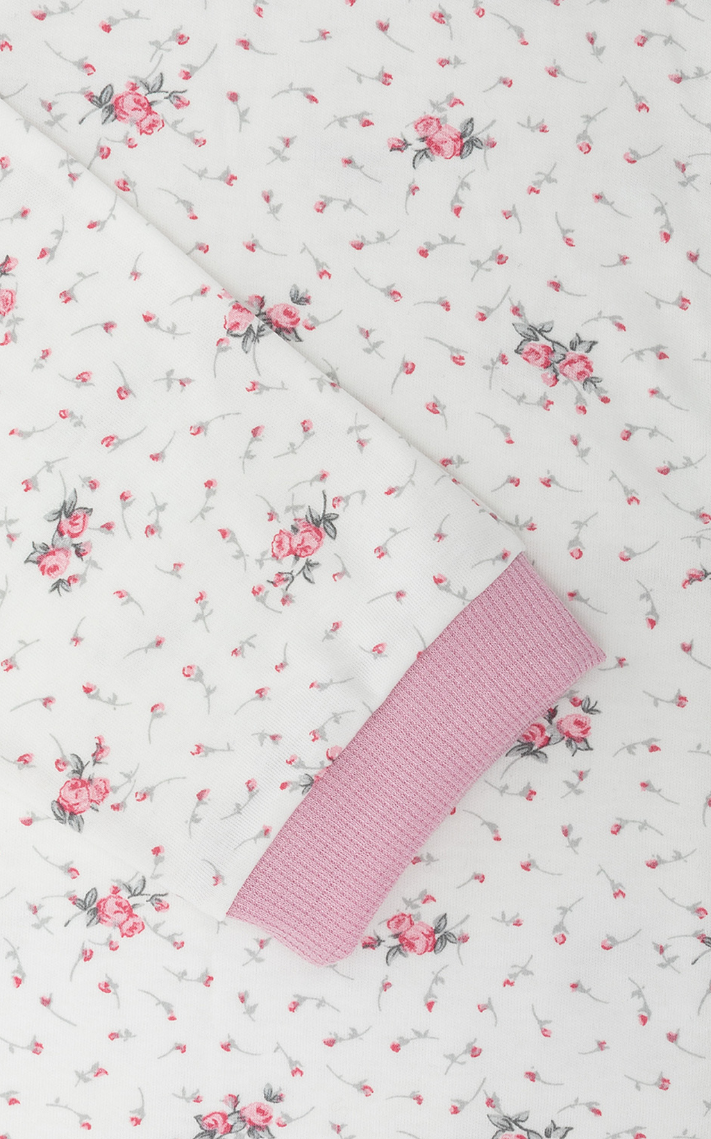Tuta intera con cerniera posteriore manica Lunga e pantalone Lungo fantasia Fiorellino  Rosa | Linea Classica