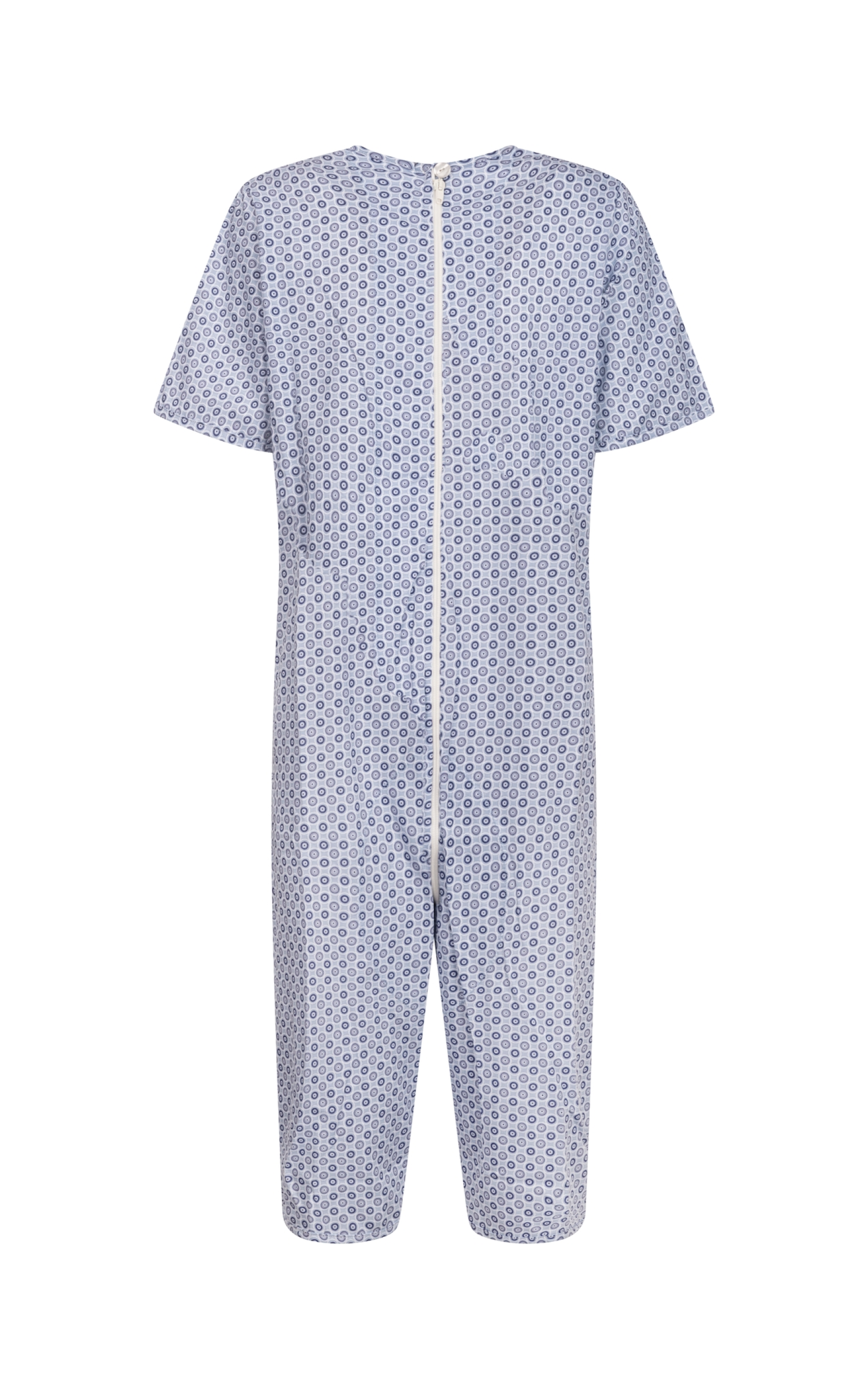 Tuta intera con cerniera posteriore manica Corta e pantalone Corto fantasia Circle  Blue | Linea Estiva