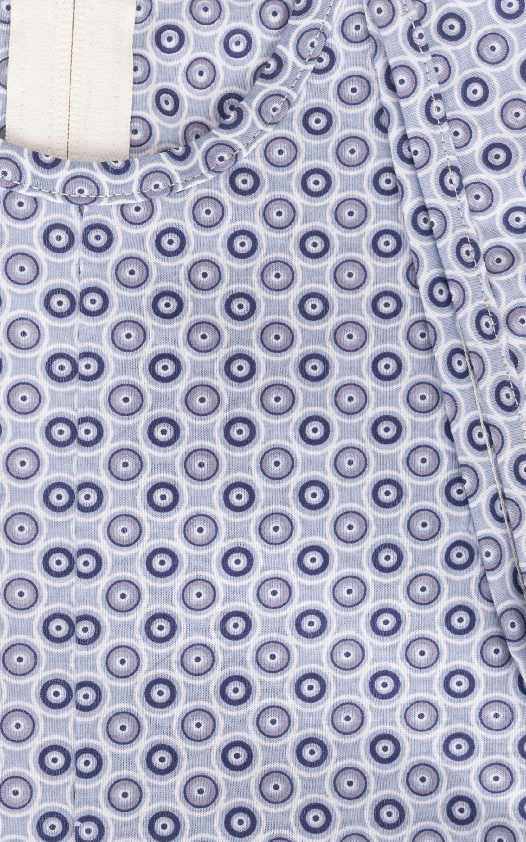 Tuta intera con cerniera posteriore manica Corta e pantalone Corto fantasia Circle  Blue | Linea Estiva